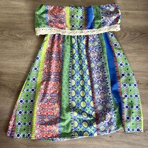 Silky strapless dress